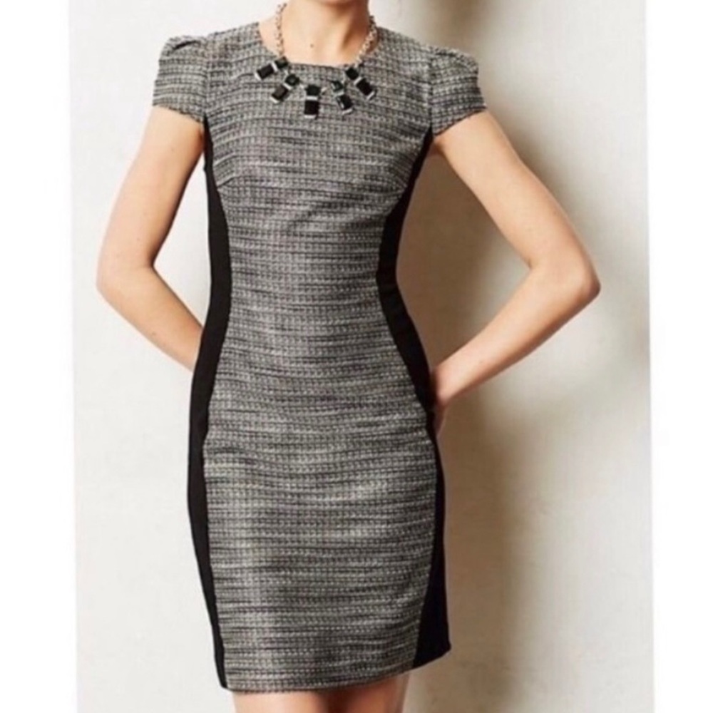 Anthropologie Moulinette Soeurs Black and Tweed Dress Size 0